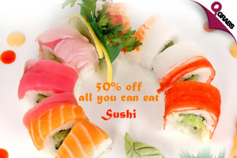 For QR34 Kids/QR68 Adults Tuck into some tasty Sushi & Maki Lunch Buffet every Sunday or Wednesday at Oishi Sushi (QR68/QR135 Value)